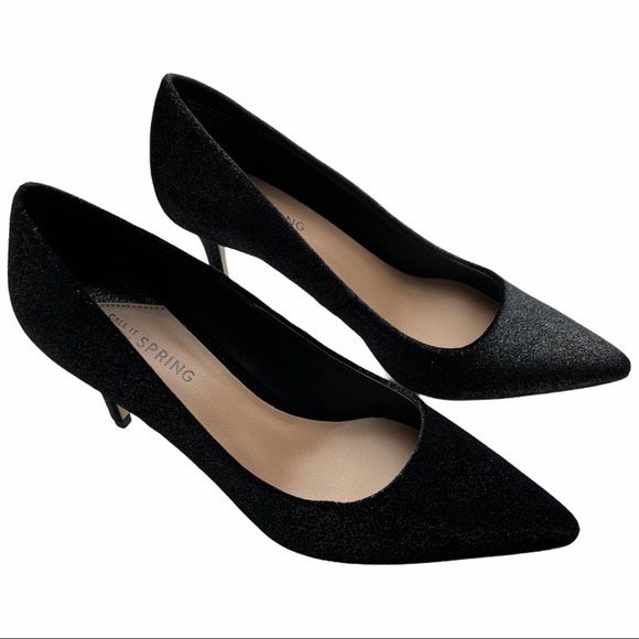 CALL IT SPRING Pointed Toe Pump Black Sparkle - Picture 15 of 15